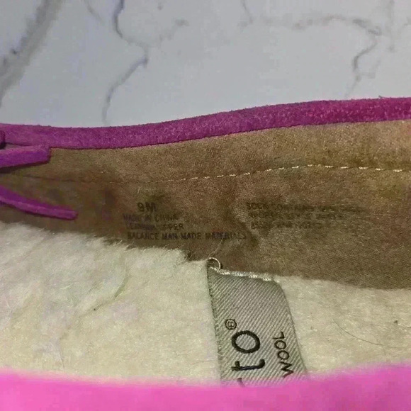 Sporto Suede Moccasins Slip On Loafers Womens Size 9 Fushia Pink - Picture 7 of 8